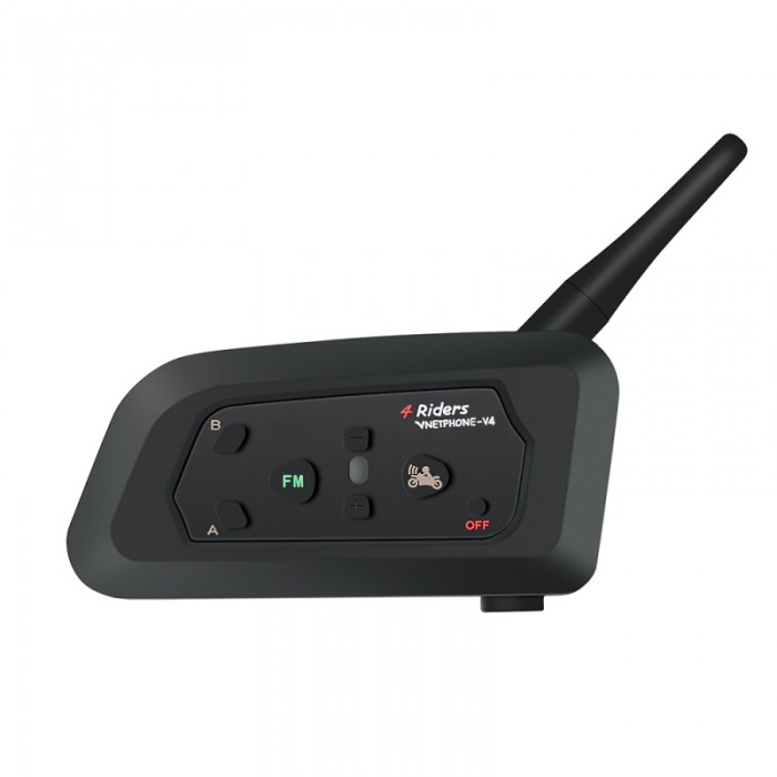 V4C Referee Headset Intercom 4-way Bluetooth Communicator 1200m FM Radio MP3 GPS Waterproof for Soccer Referees