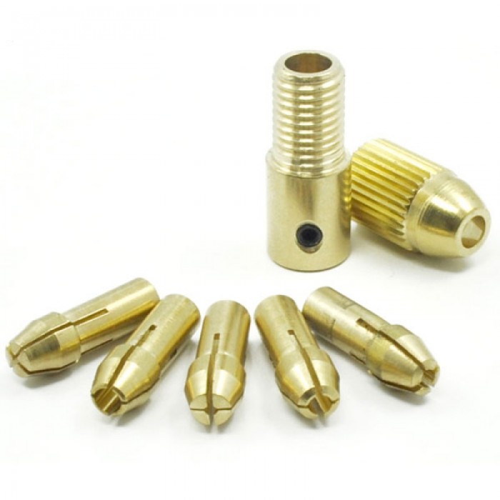 WLXY DIY001 Practical Electric Drill Center Shaft with Chucks 0.5mm-3.0mm Golden