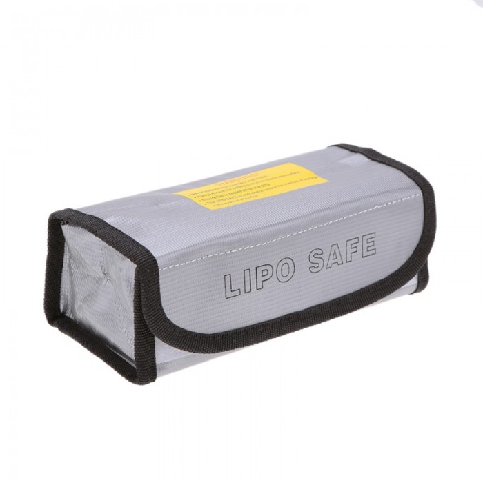 Li-Po Battery Explosion-Proof Safety Bag Charging Sack 185 x 75 x 60mm Silver